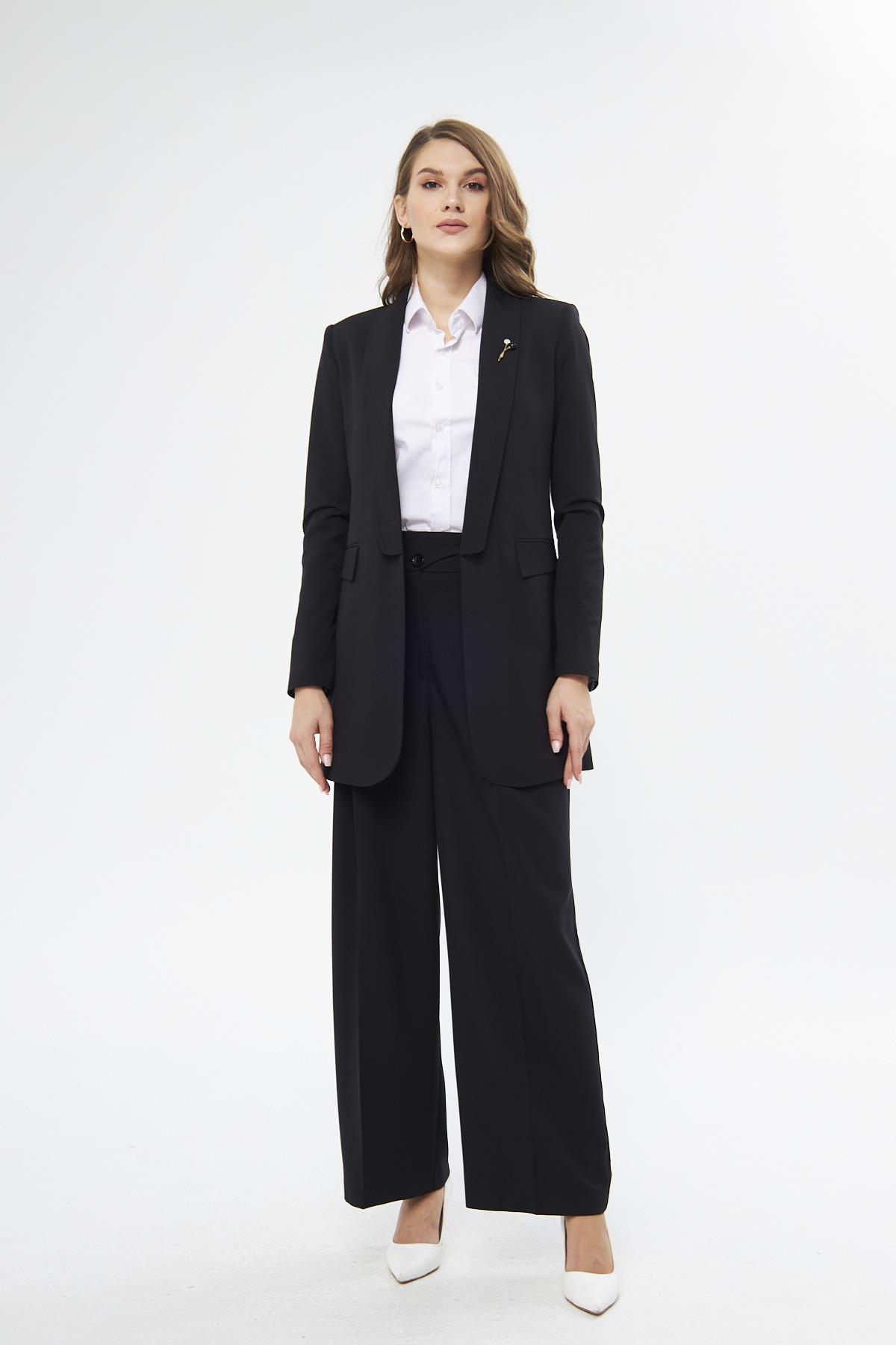 Shoulder Flounce Suit