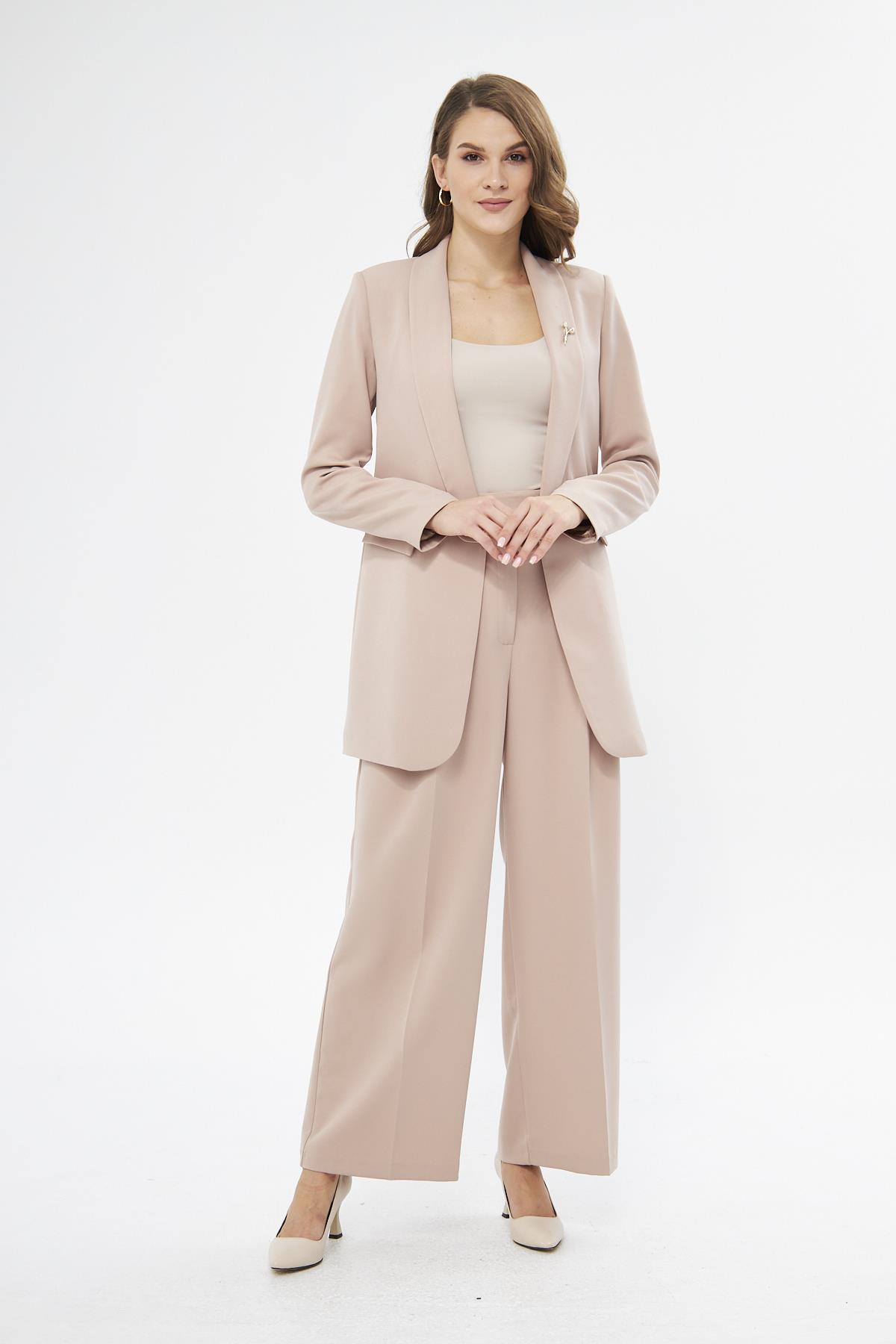 Shoulder Flounce Suit